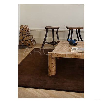 Dark Cocoa Solid Rug Dsm P032 C02 - scene