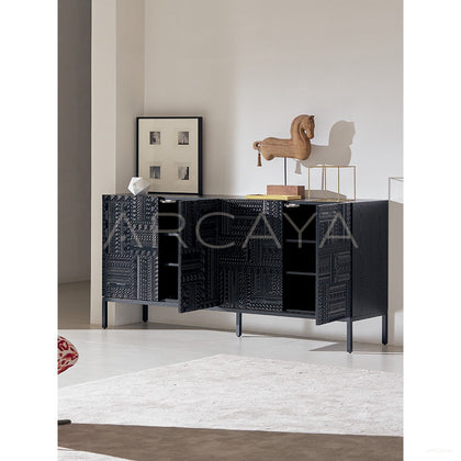 Vintage Carved Sideboard - scene