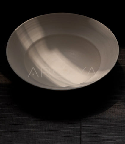 Amu Collab Plain White Soup Bowl - scene