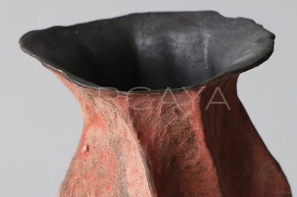 Wabi Sabi Earthen Jar Stoneware Vase - scene