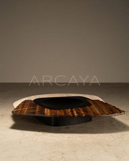 Mara Mixed Material Coffee Table - scene