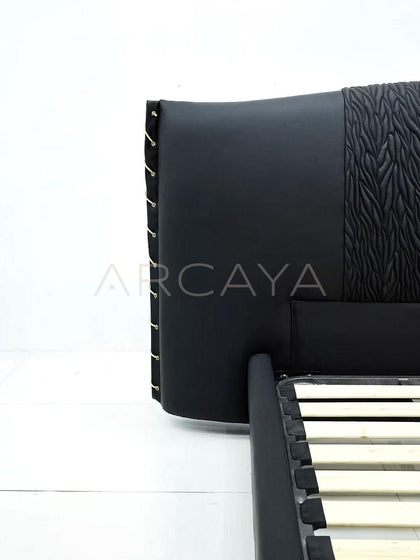 Black Italian Style Bed - detail