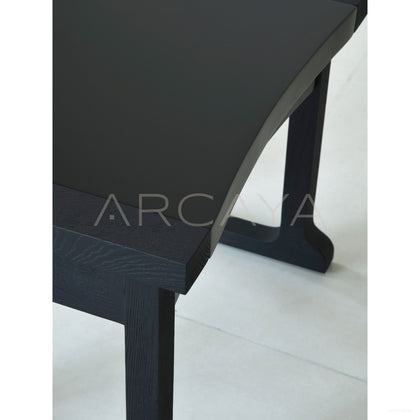 Old Money Oak Matte Black Brushed Nightstand - scene