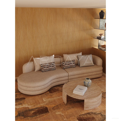Thick Cut Sandwich Linen Sofa - scene
