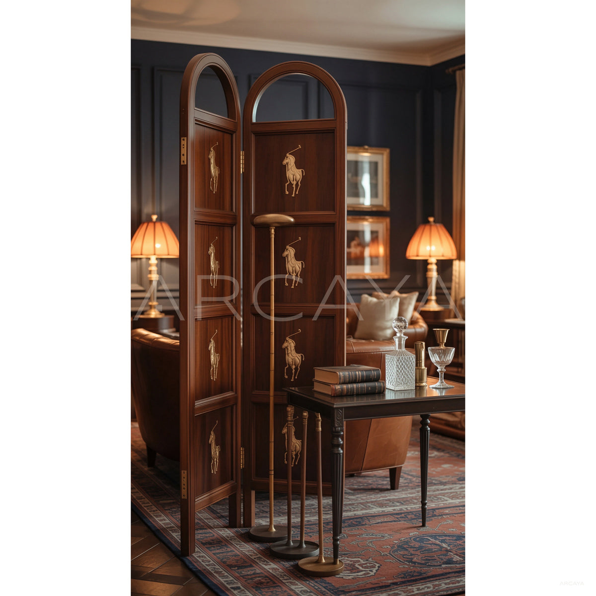 British Wooden Folding Screens in detail