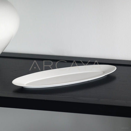 Sunxun Collab White Porcelain Leaf Boat Plate - main