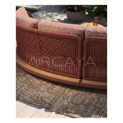 Outdoor Curved Sofa - scene