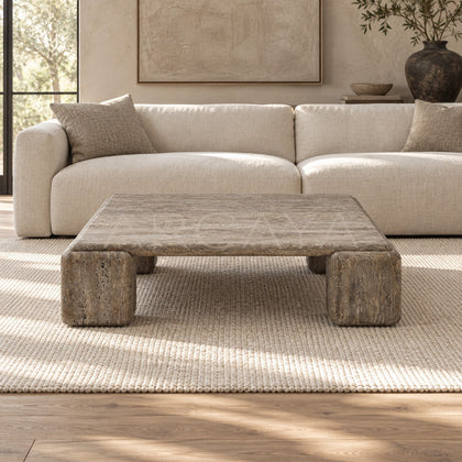 Machu Stone Inspired Coffee Table - scene