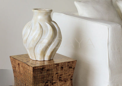 Mid Century French Distressed Vase - scene