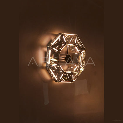 Octagonal Prism Halo Wall Light 80723 - scene