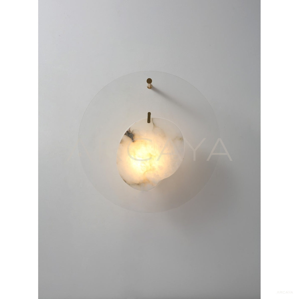 Clear Disc Stone Globe Wall Light 80541 in detail