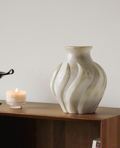 Mid Century French Distressed Vase - scene