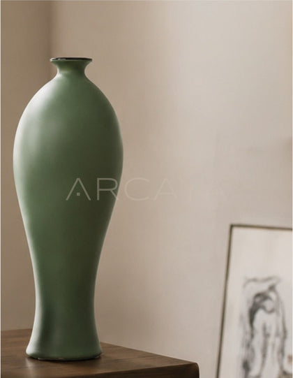 New Chinese Matte Celadon Ceramic Vase - scene