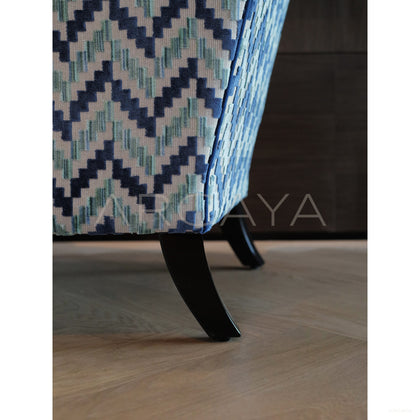 Geometric Textured Art Single Chair - scene