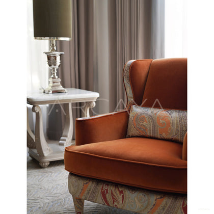 Classical Sofa Coffee Orange - scene