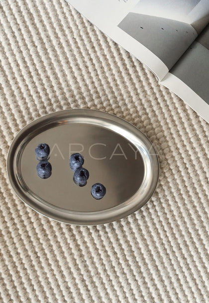 Italian Baroque Stainless Steel Dessert Tray - scene