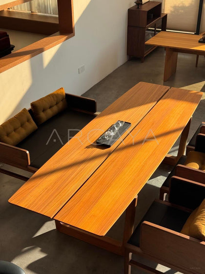 Burmese Teak Tongzhou Long Dining Table - detail
