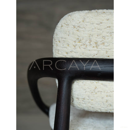 Solid Wood Curved Dining Chair - scene