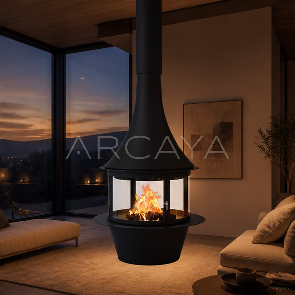 Virgil Hanging Fireplace - main