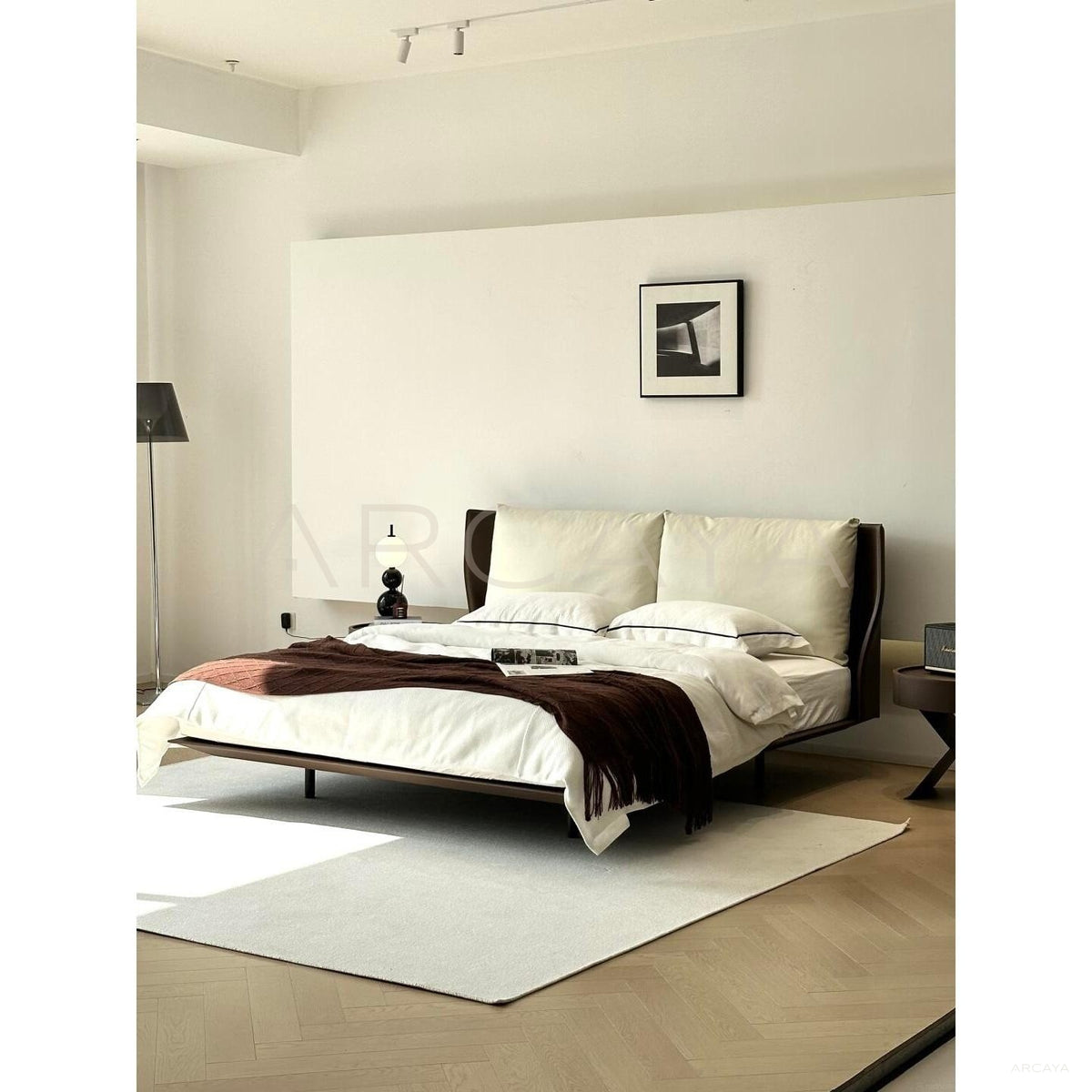 Alice Italian Minimalist Bed in detail