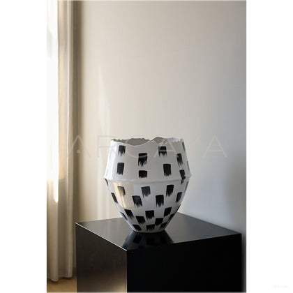 Jingdezhen Wide Mouth Wabi Sabi Floor Vase - scene