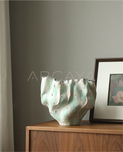 Jingdezhen Wabi Sabi Handmade Floor Vase - scene