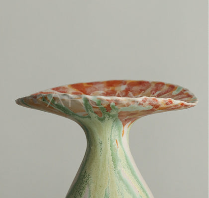Wabi Sabi Drip Glaze Gradient Ceramic Vase - scene