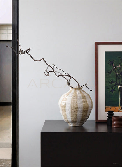 Wabi Sabi Chinese Floor Jar Vase - scene