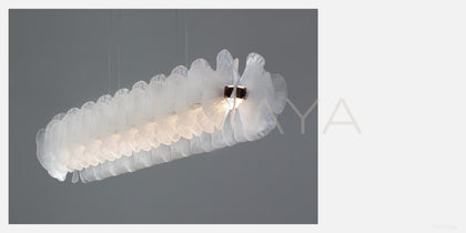 Linear Ginkgo Flower Leaf Pendant Light 80621 - scene