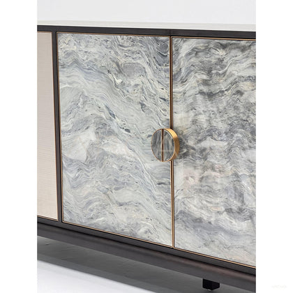 New Chinese Stone Fabric Four Door Sideboard - scene