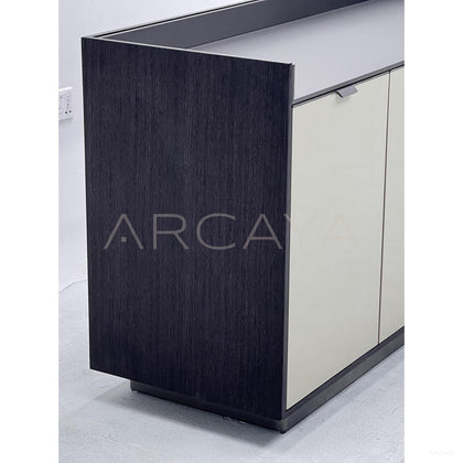 Two Tone Veneer Three Drawer Two Door Sideboard - scene