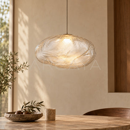 Stone Texture Glass Pebble Pendant Light 80542 - main