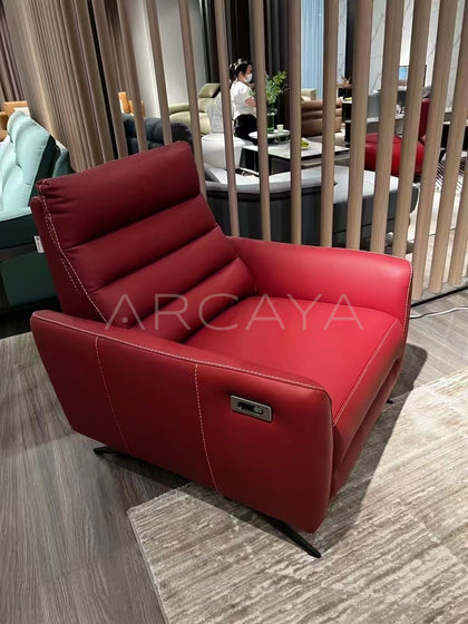 Red Recliner Sofa German Motor - detail