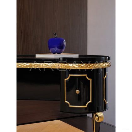 Makayla Black Gold Classical Vanity Table - scene