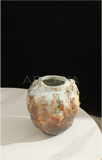 Large Floor Wabi Sabi Jar Vase - scene