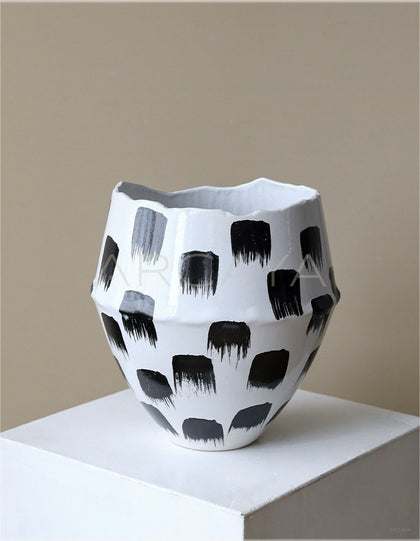 Jingdezhen Wide Mouth Wabi Sabi Floor Vase - scene