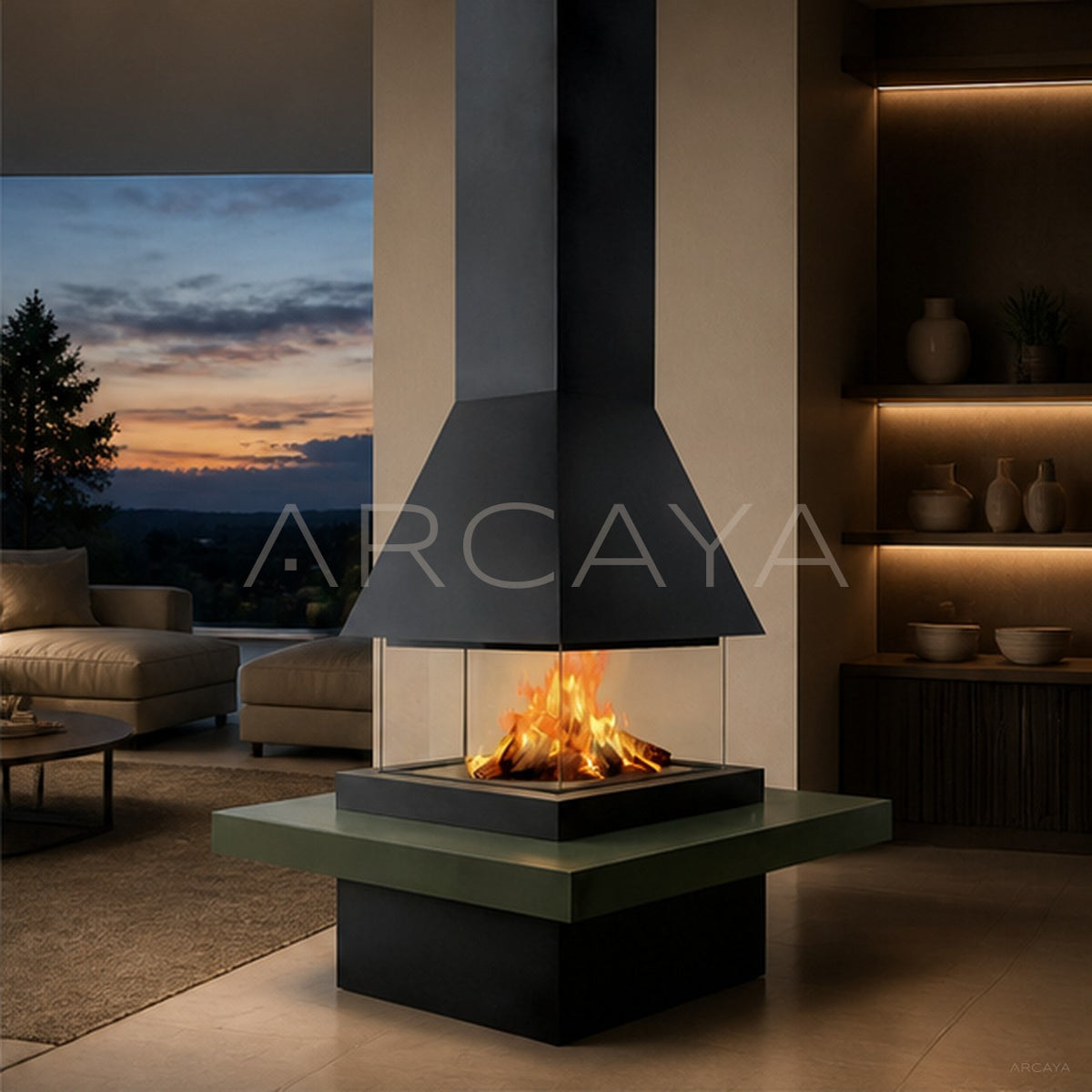 Burke Hanging Fireplace - main