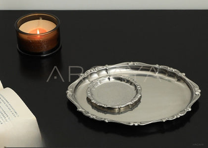 Italian Baroque Stainless Steel Dessert Tray - scene