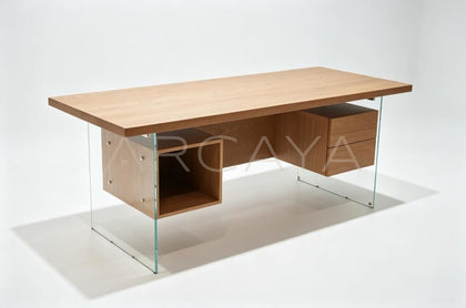 Modernist Glass Desk - scene
