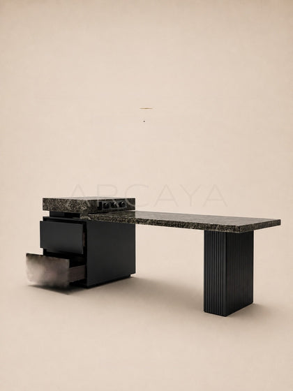 Daze Platinum Diamond Stone Kitchen Island — Kitchen Islands - scene