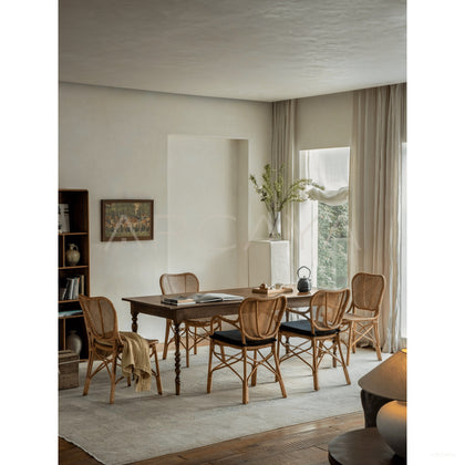 Fan Back Rattan Chair - scene