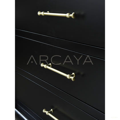 Vintage Minimalist Black Gloss Sideboard - scene