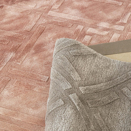 Brick Pattern Red Rug - scene