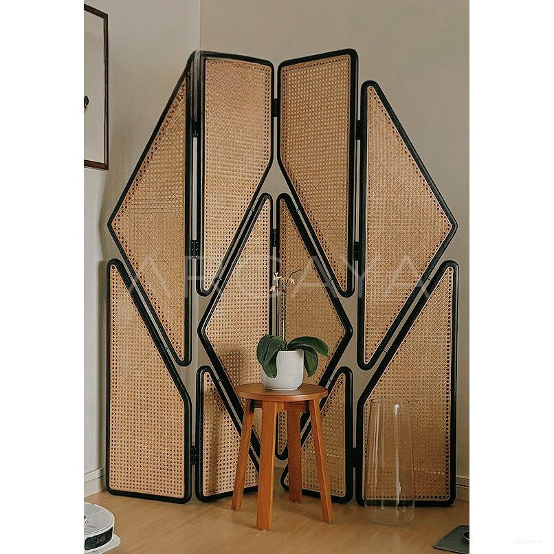 Geometric Structure Folding Screen in detail