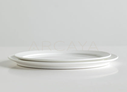 Sunxun Collab Minimalist White Porcelain Plate - scene
