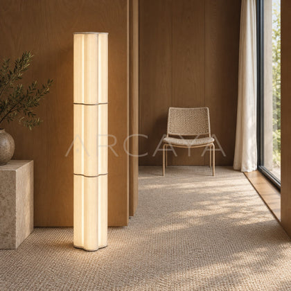 Vertical Stripe Fabric Floor Lamp - main