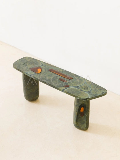 Yiduo Green Marble Console Table - scene