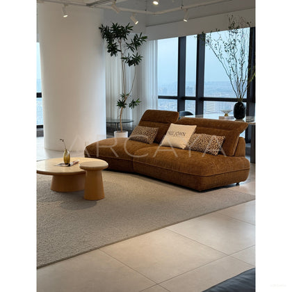 Armless Irregular Curved Sofa - scene