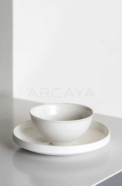 Sunxun Collab Soft White Porcelain Rice Bowl - scene