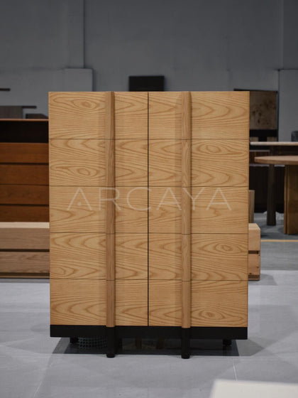 Custom Solid Wood Shoe Cabinet - scene